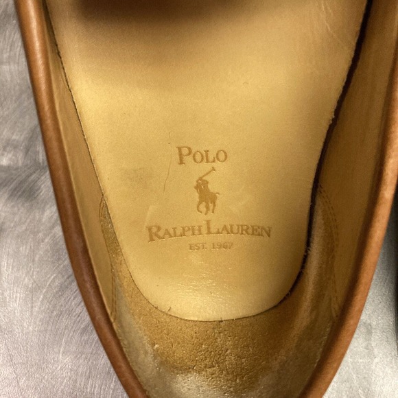 Ralph Lauren Size 9.5 D Adison Penny Loafer Leather Upper/Lined Polo Tan - Picture 8 of 11